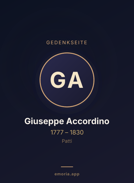 Gedenkportrait von Giuseppe Accordino