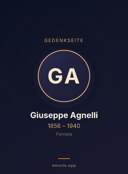 Gedenkportrait von Giuseppe Agnelli