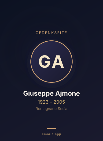 Gedenkportrait von Giuseppe Ajmone