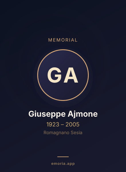 Memorial portrait of Giuseppe Ajmone