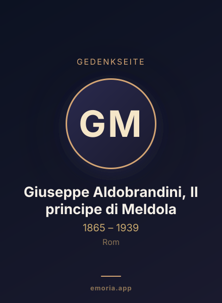 Gedenkportrait von Giuseppe Aldobrandini, II principe di Meldola
