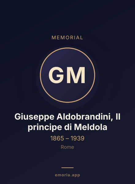 Memorial portrait of Giuseppe Aldobrandini, II principe di Meldola