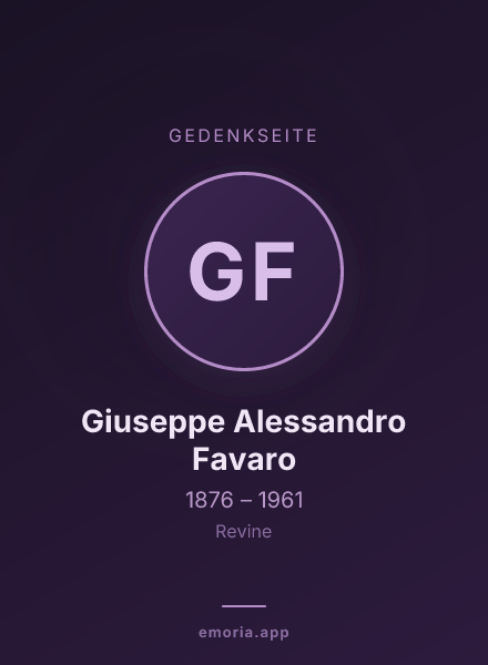 Gedenkportrait von Giuseppe Alessandro Favaro