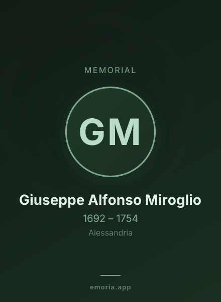 Memorial portrait of Giuseppe Alfonso Miroglio