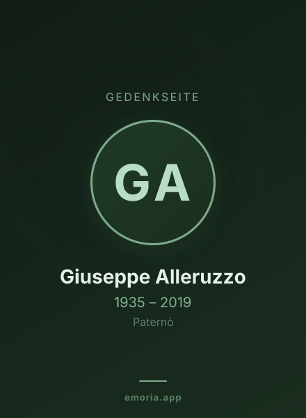 Gedenkportrait von Giuseppe Alleruzzo