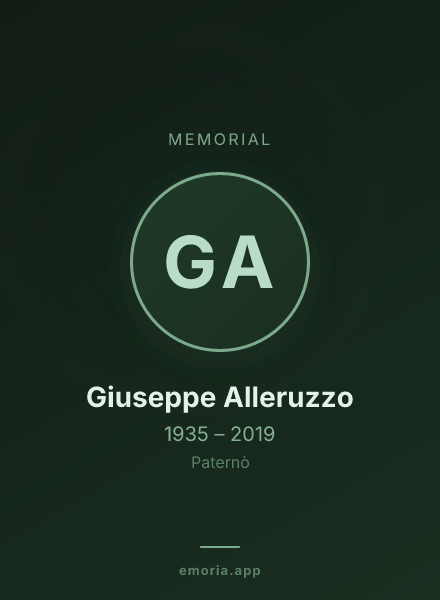 Memorial portrait of Giuseppe Alleruzzo