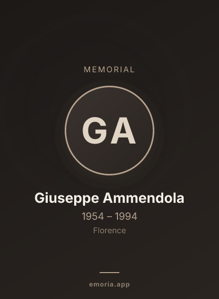 Memorial portrait of Giuseppe Ammendola