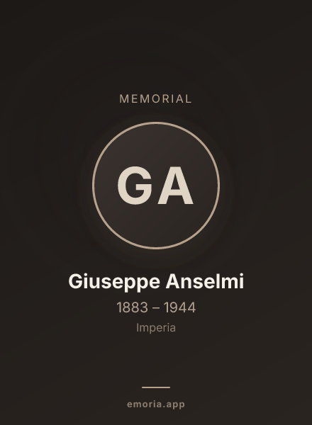 Memorial portrait of Giuseppe Anselmi