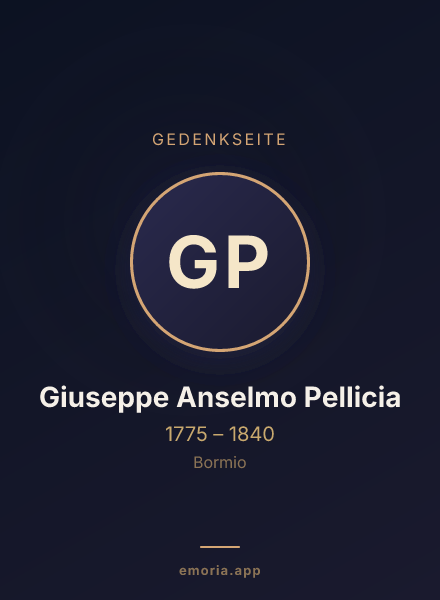Gedenkportrait von Giuseppe Anselmo Pellicia
