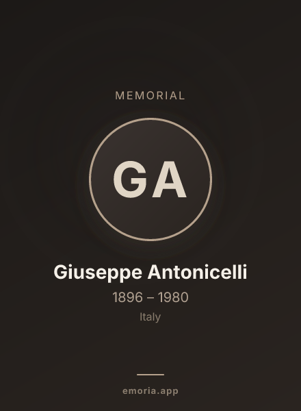 Memorial portrait of Giuseppe Antonicelli