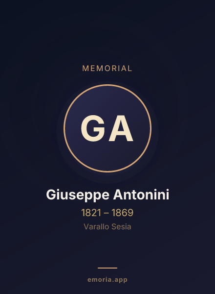 Memorial portrait of Giuseppe Antonini