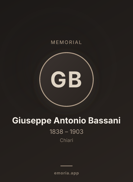 Memorial portrait of Giuseppe Antonio Bassani