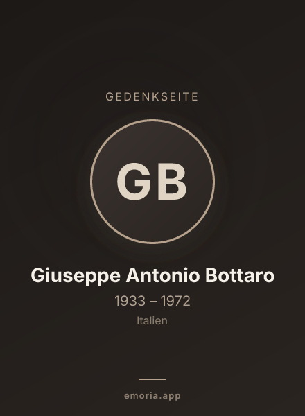 Gedenkportrait von Giuseppe Antonio Bottaro