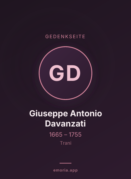 Gedenkportrait von Giuseppe Antonio Davanzati