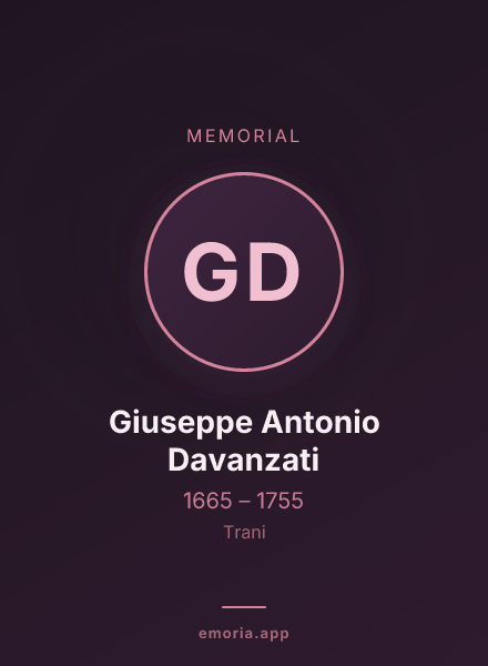 Memorial portrait of Giuseppe Antonio Davanzati