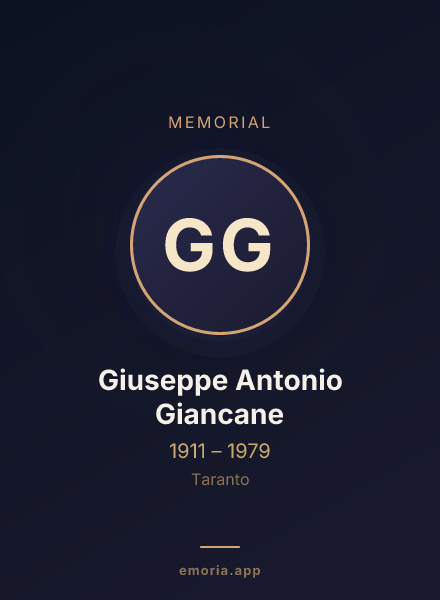Memorial portrait of Giuseppe Antonio Giancane