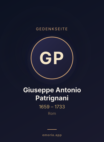 Gedenkportrait von Giuseppe Antonio Patrignani