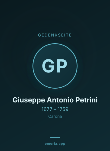 Gedenkportrait von Giuseppe Antonio Petrini