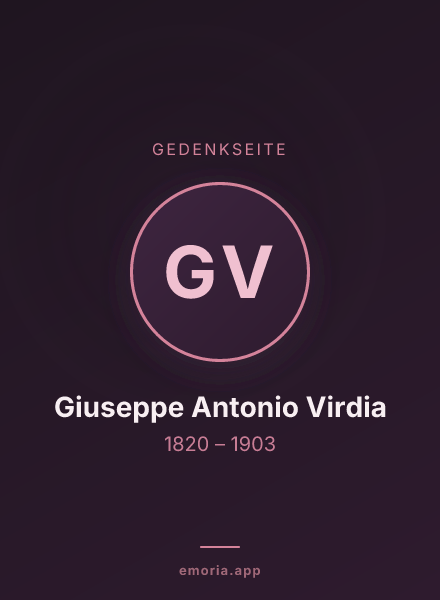 Gedenkportrait von Giuseppe Antonio Virdia