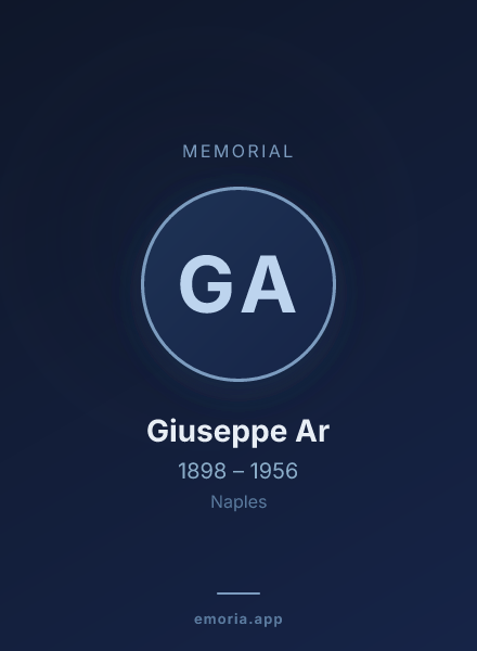 Memorial portrait of Giuseppe Ar