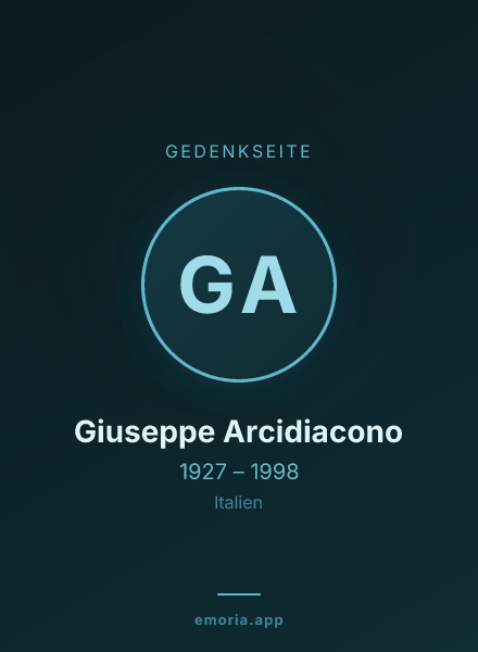 Gedenkportrait von Giuseppe Arcidiacono