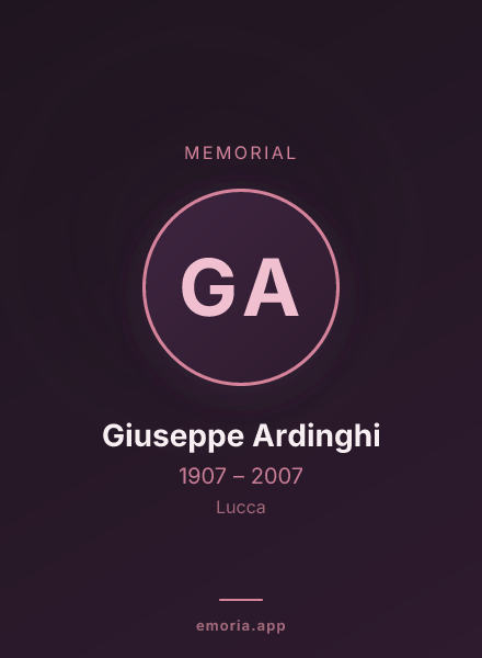Memorial portrait of Giuseppe Ardinghi