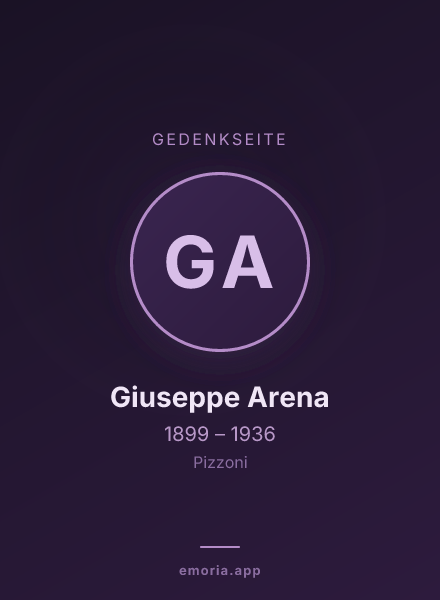 Gedenkportrait von Giuseppe Arena