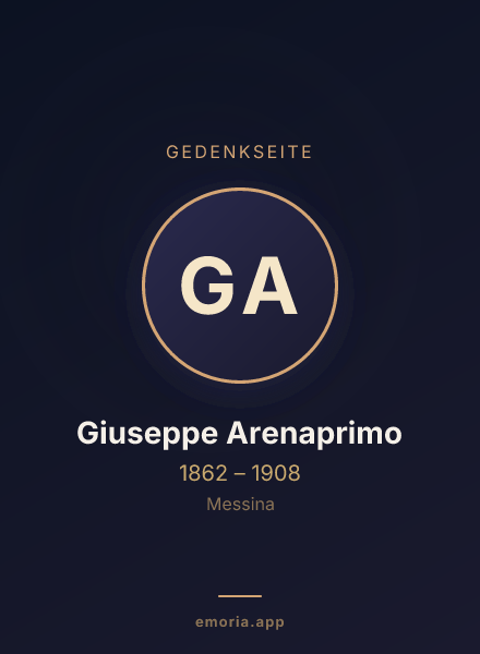Gedenkportrait von Giuseppe Arenaprimo