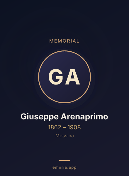 Memorial portrait of Giuseppe Arenaprimo