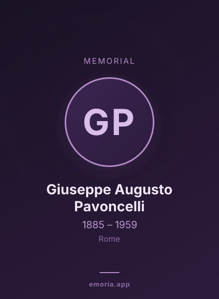 Memorial portrait of Giuseppe Augusto Pavoncelli