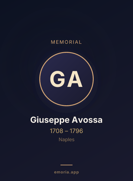 Memorial portrait of Giuseppe Avossa