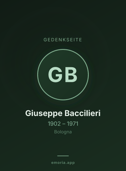 Gedenkportrait von Giuseppe Baccilieri