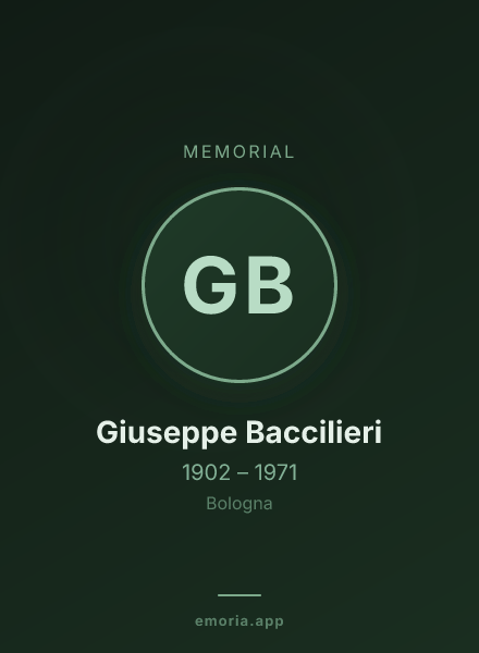 Memorial portrait of Giuseppe Baccilieri