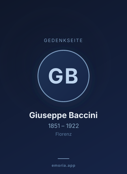 Gedenkportrait von Giuseppe Baccini