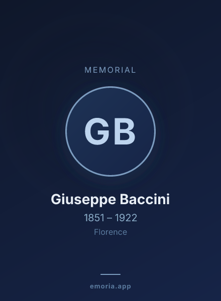 Memorial portrait of Giuseppe Baccini
