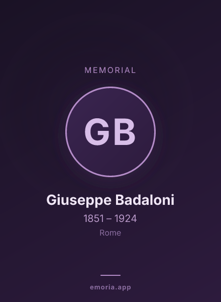 Memorial portrait of Giuseppe Badaloni