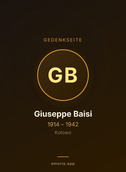 Gedenkportrait von Giuseppe Baisi