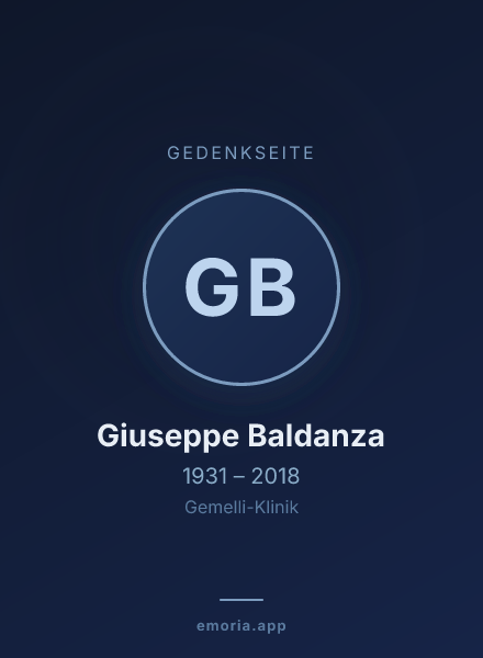 Gedenkportrait von Giuseppe Baldanza