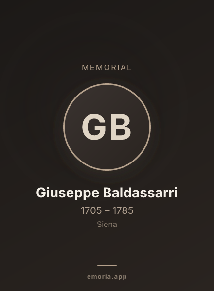Memorial portrait of Giuseppe Baldassarri