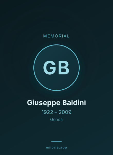 Memorial portrait of Giuseppe Baldini