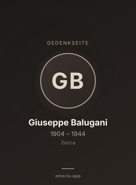 Gedenkportrait von Giuseppe Balugani