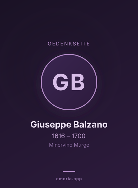 Gedenkportrait von Giuseppe Balzano