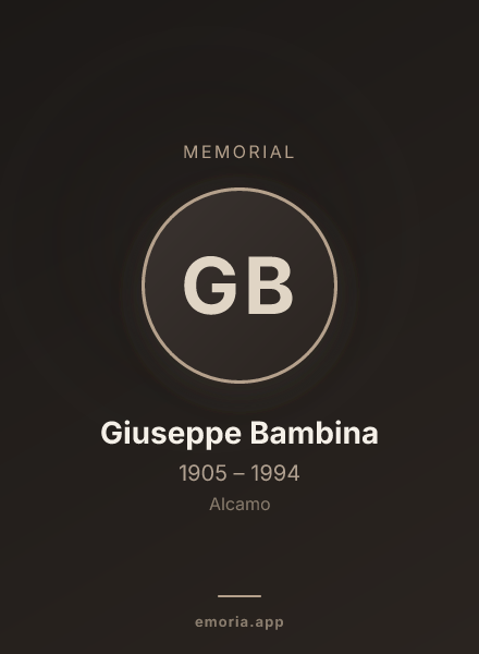 Memorial portrait of Giuseppe Bambina