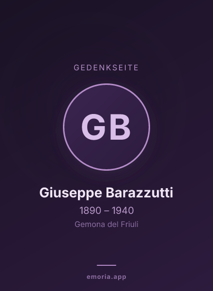 Gedenkportrait von Giuseppe Barazzutti