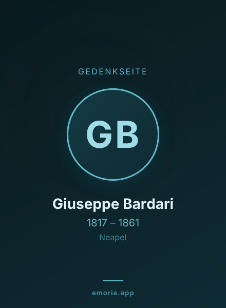 Gedenkportrait von Giuseppe Bardari
