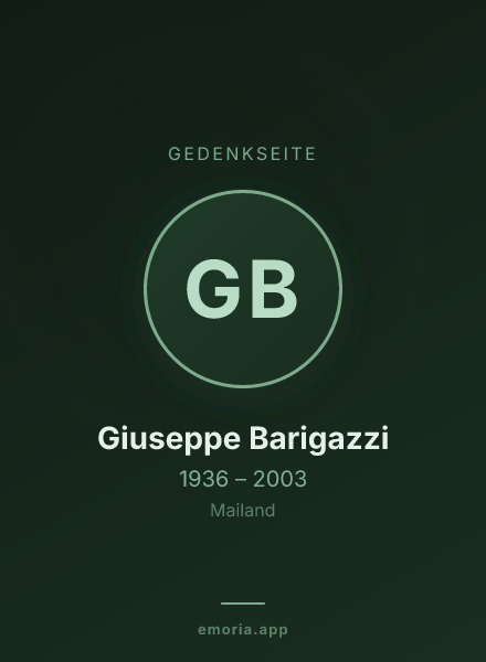 Gedenkportrait von Giuseppe Barigazzi