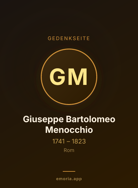 Gedenkportrait von Giuseppe Bartolomeo Menocchio