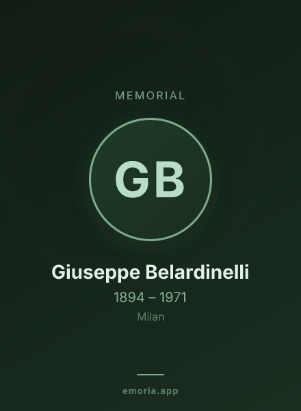 Memorial portrait of Giuseppe Belardinelli