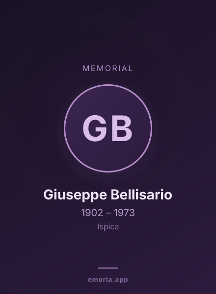 Memorial portrait of Giuseppe Bellisario