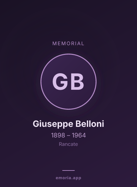 Memorial portrait of Giuseppe Belloni
